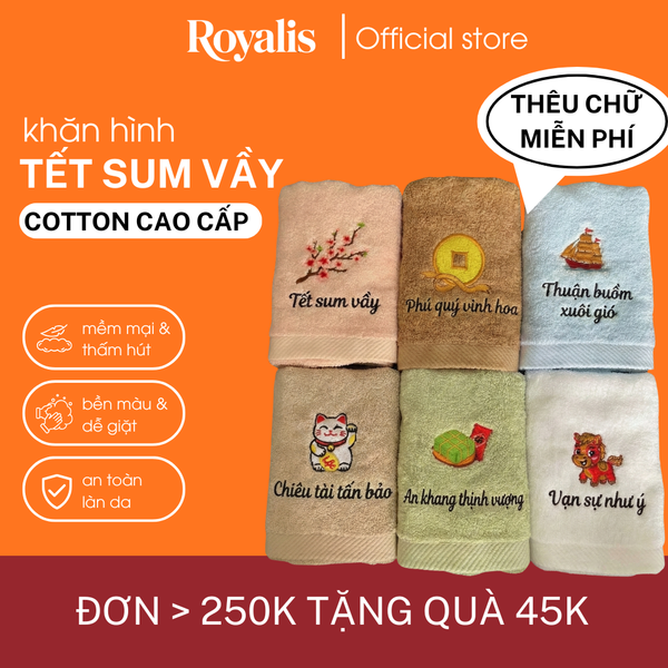 Khăn hình tết 2026 + Tên/chữ