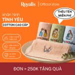 (Thêu tên) Khăn hình tình yêu, valentine, vợ chồng